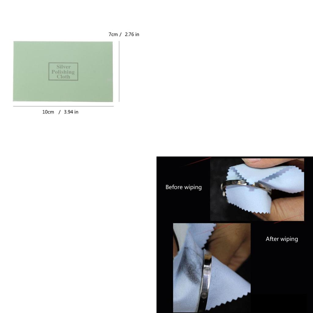 Jewelry Polishing Cloth Silver Cleaner - 10개입 고급 주얼리 세척용 천, 은