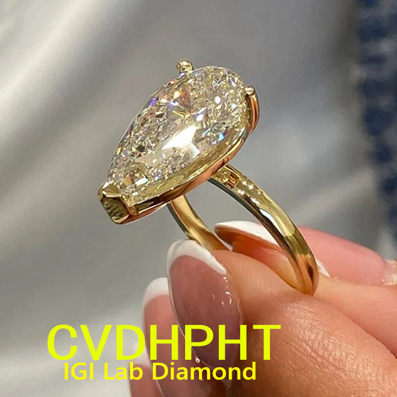 Lab Grown Diamond Ring 14K Gold - 공장 맞춤형 명품 주얼리, 랩그로운 다이아몬드,