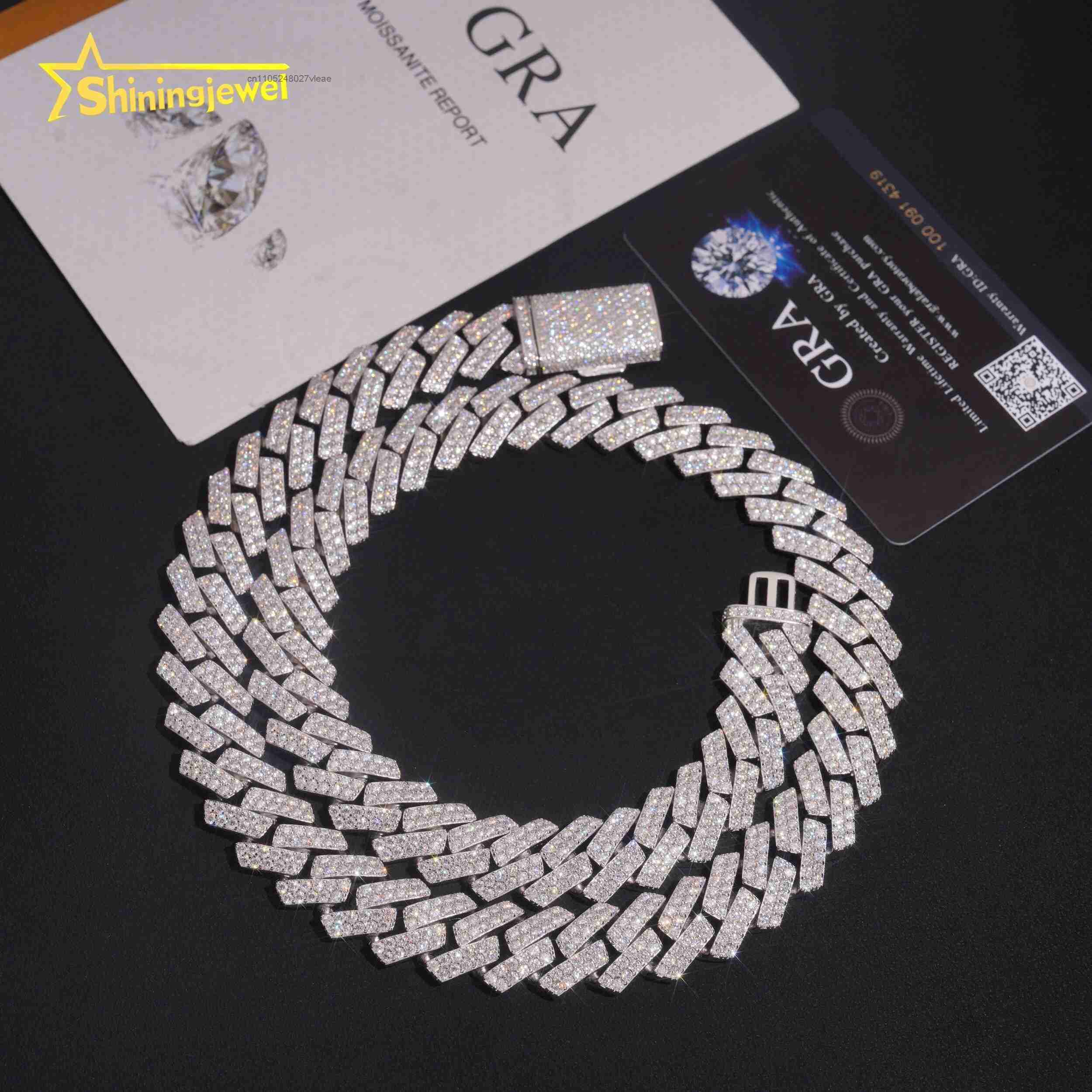 Moissanite Cuban Link Chain Iced Out - 고품질 저가 925 실버 힙합 16mm