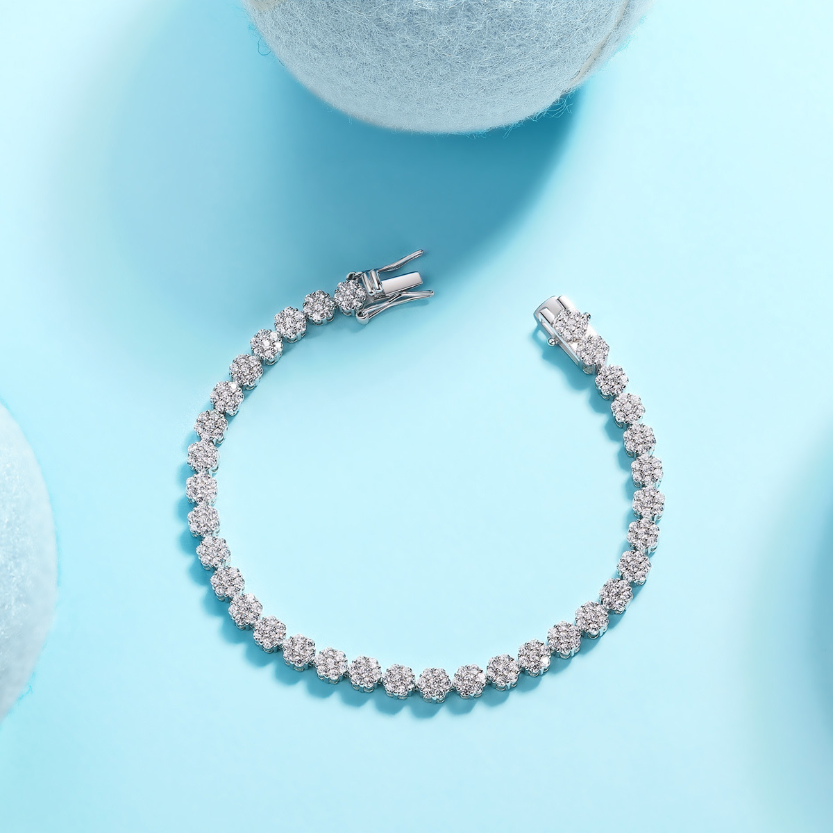 Moissanite Tennis Bracelet 925 Sterling - D VVS1 풀 모이사나이트 테니스 팔찌