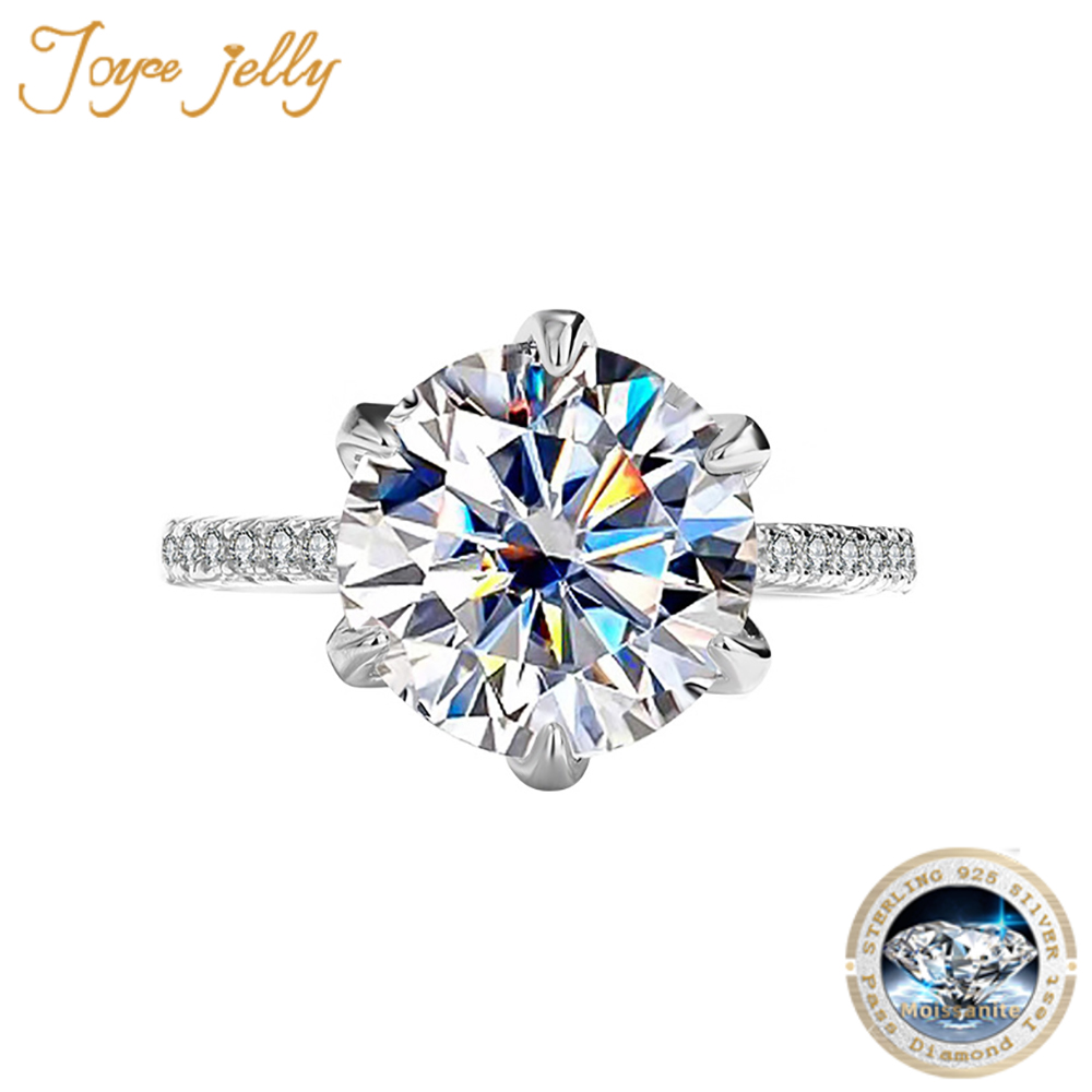 Moissanite Engagement Ring 2 Carat D Vvs1 - JoyceJelly 925 스털링 실버 반지 5