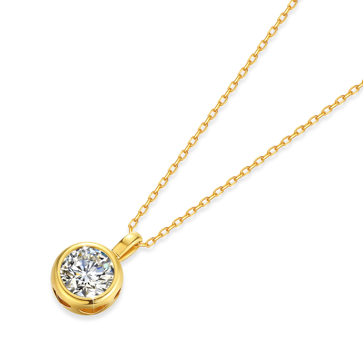 18K 골드 1캐럿 모이사나이트 펜던트 리얼 AU750 - Moissanite Pendant Necklace Solitaire 리뷰 및 가격