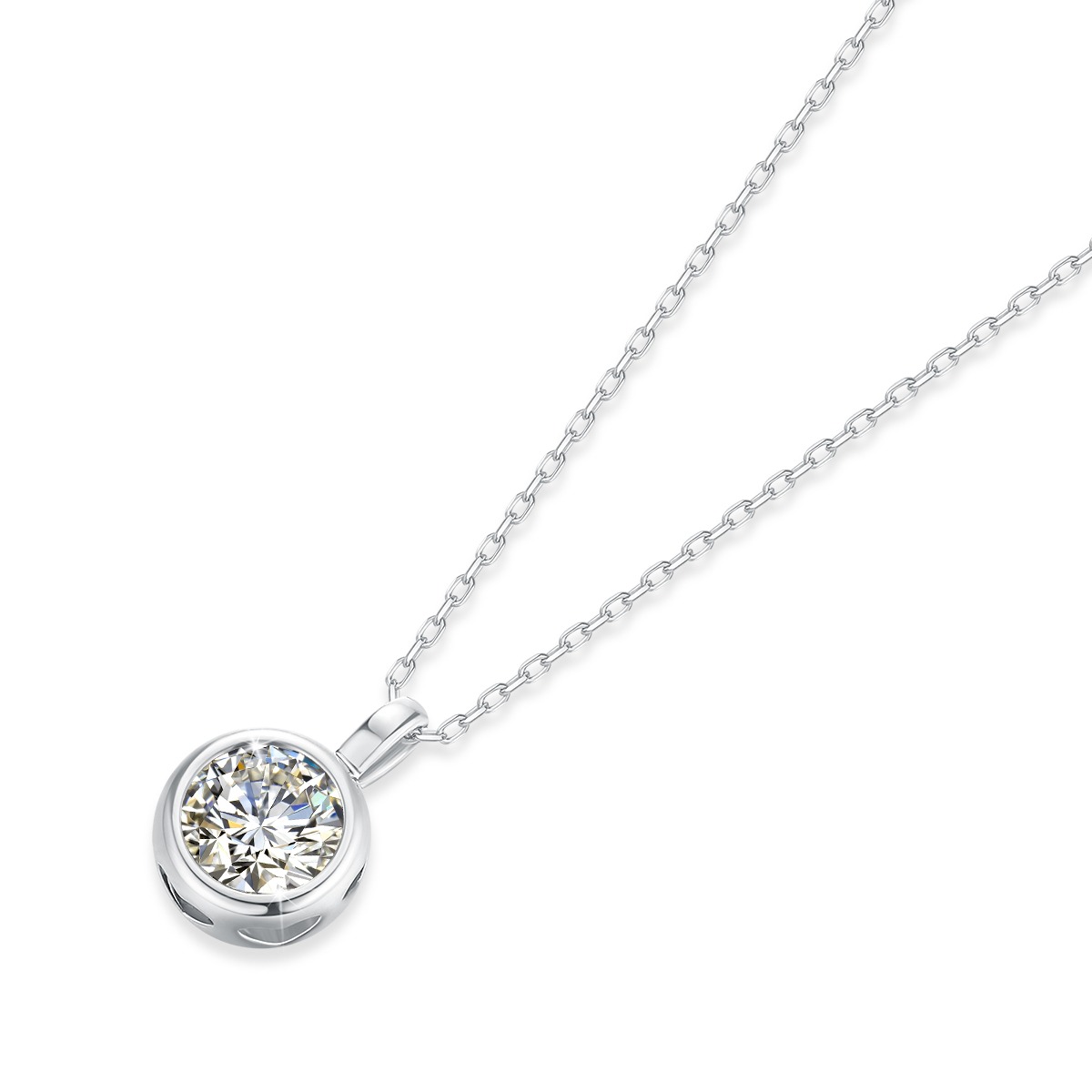 18K 골드 1캐럿 모이사나이트 펜던트 리얼 AU750 - Moissanite Pendant Necklace Solitaire 리뷰 및 가격