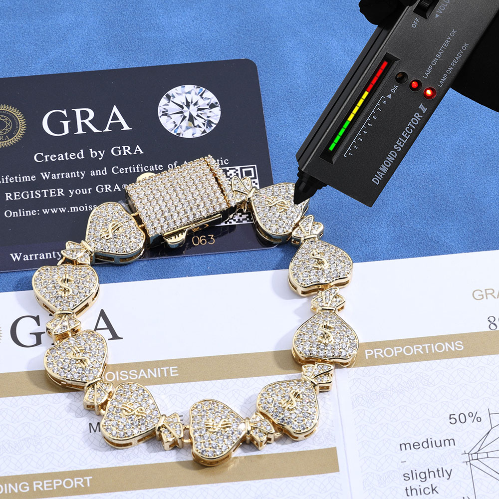100% 통과 다이아몬드 테스트 모이사나이트 돈 가방, - Moissanite Cuban Link Chain Iced Out 리뷰 및 가격