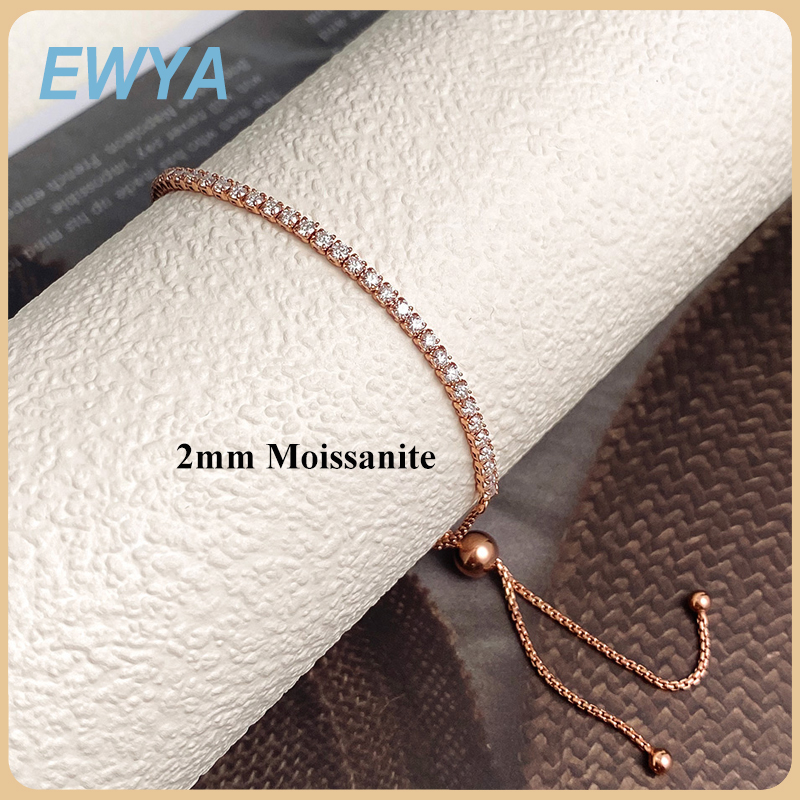 EWYA 풀 2mm 모이사나이트 다이아몬드 테니스 팔찌 - Moissanite Tennis Bracelet 925 Sterling 리뷰 및 가격