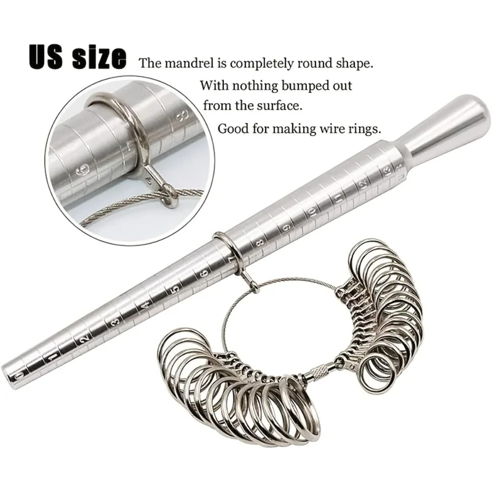 3개 세트 미국 사이즈 반지 사이즈 측정기, 스테인리스 - Ring Sizer Measuring Tool Mandrel Set 리뷰 및 가격