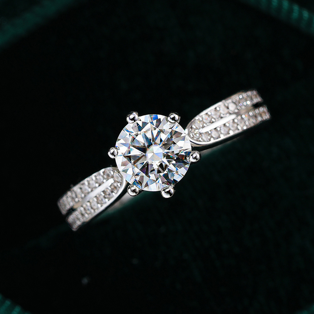 럭셔리 925 실버 0.5/1/2/3캐럿 라운드 모이사 - Moissanite Engagement Ring 2 Carat D Vvs1 리뷰 및 가격