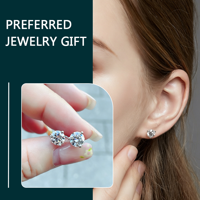 WES 1CT 모이사나이트 스터드 귀걸이 925 스털링 - Moissanite Stud Earrings Round Cut 1Ct 리뷰 및 가격