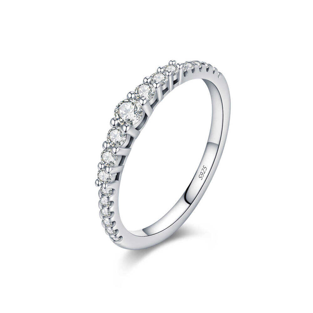 라운드 컷 D VVS1 모이사나이트 이터니티 밴드 링  - Moissanite Eternity Band Ring Stackable 리뷰 및 가격
