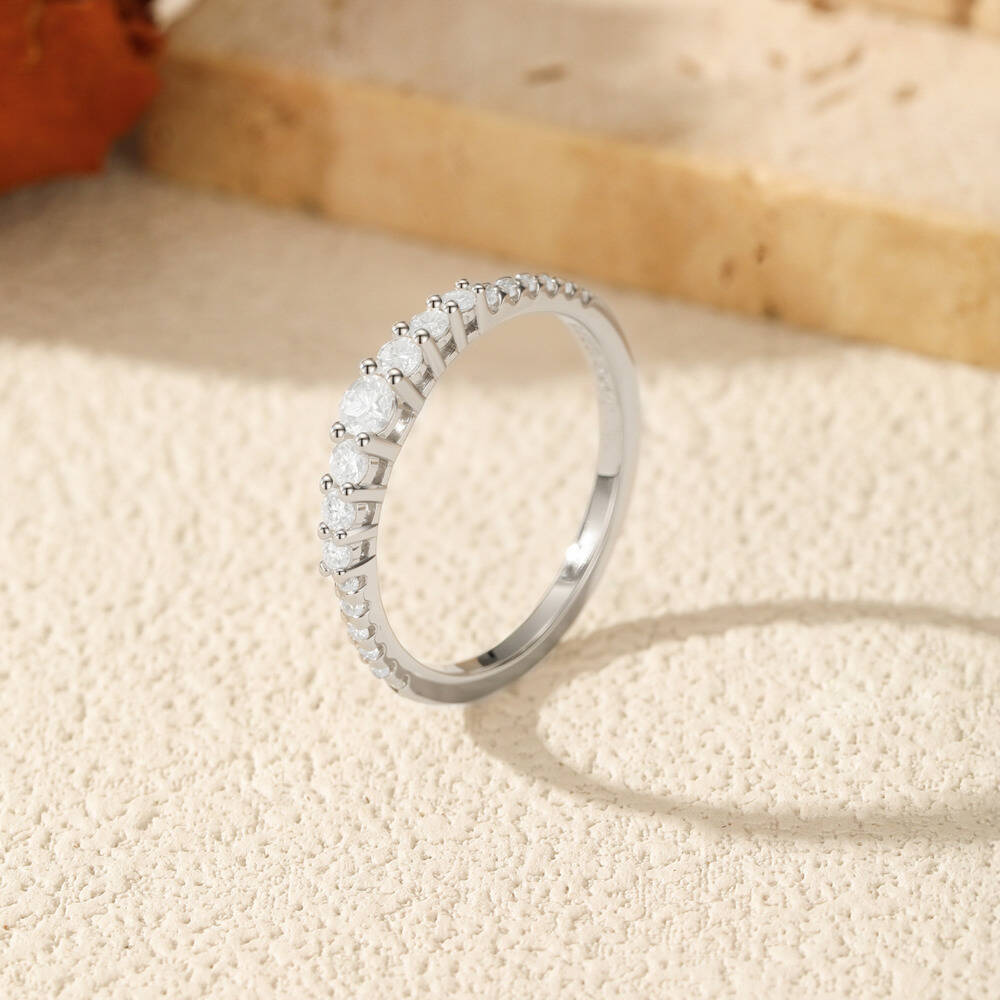 라운드 컷 D VVS1 모이사나이트 이터니티 밴드 링  - Moissanite Eternity Band Ring Stackable 리뷰 및 가격