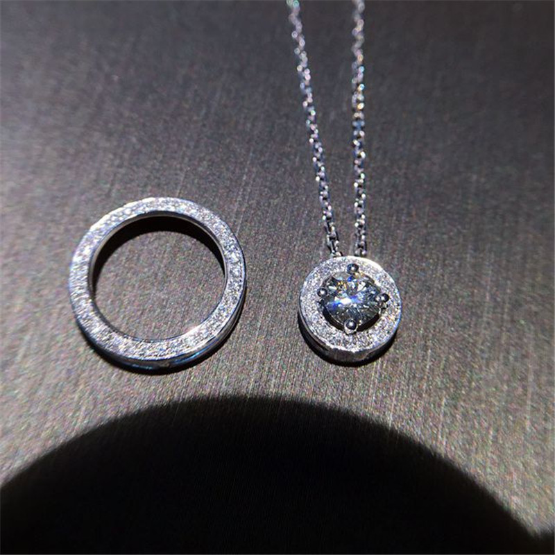 2 in 1 실험실 다이아몬드 펜던트, 진짜 925 스 - Moissanite Pendant Necklace Solitaire 리뷰 및 가격