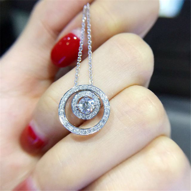 2 in 1 실험실 다이아몬드 펜던트, 진짜 925 스 - Moissanite Pendant Necklace Solitaire 리뷰 및 가격
