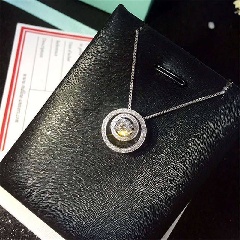 2 in 1 실험실 다이아몬드 펜던트, 진짜 925 스 - Moissanite Pendant Necklace Solitaire 리뷰 및 가격