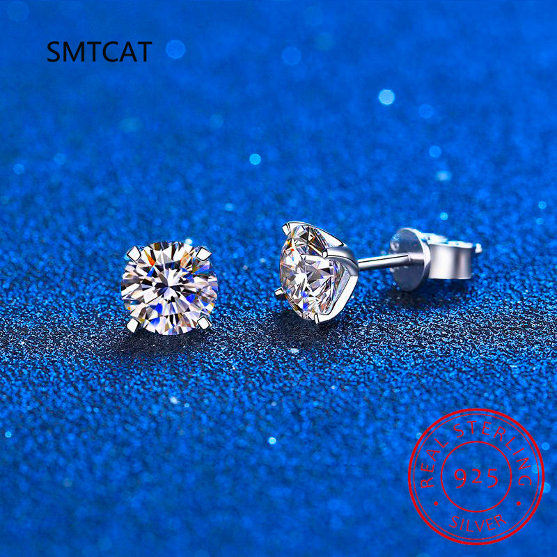 D 컬러 1CT Moissanite 스터드 귀걸이 92 - Moissanite Stud Earrings Round Cut 1Ct 리뷰 및 가격