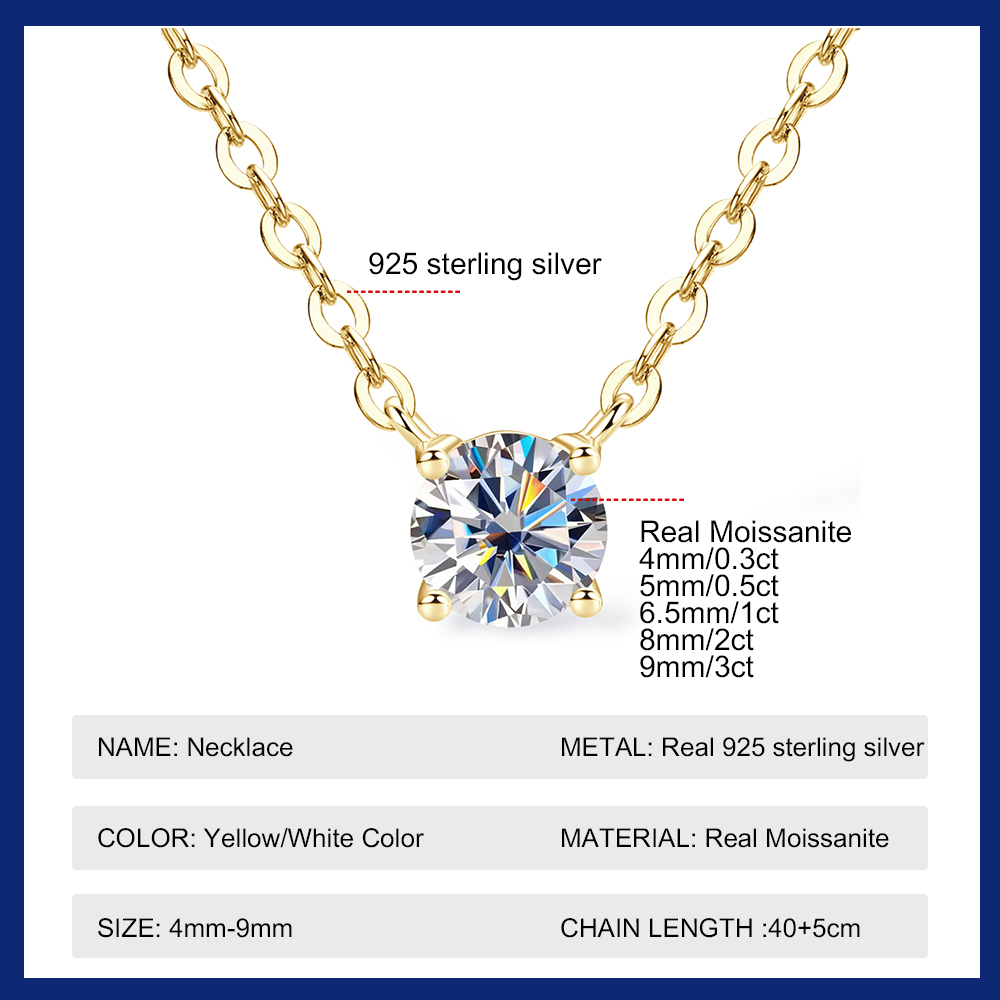 Sweetrain 0.3-5CT Moissanite 목 - Moissanite Pendant Necklace Solitaire 리뷰 및 가격