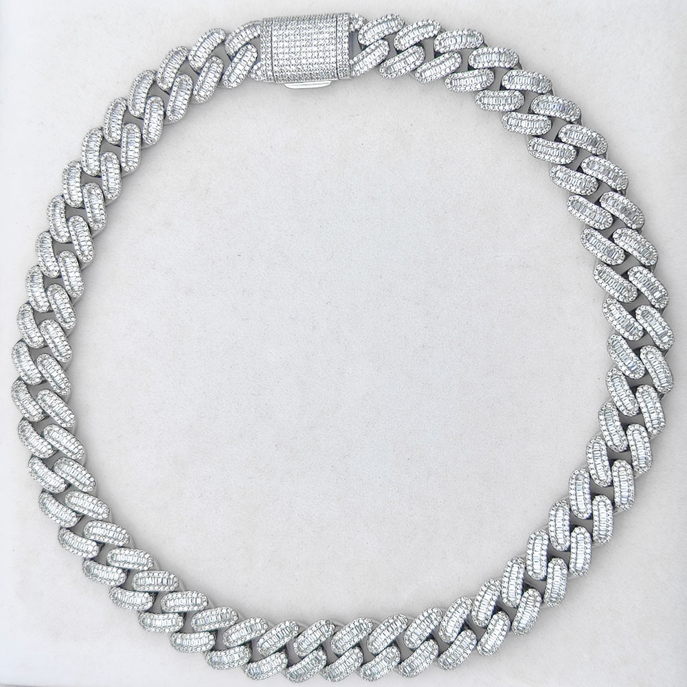 다이아몬드 테스터 통과, 바게트 모이사나이트 쿠바 링크 - Moissanite Cuban Link Chain Iced Out 리뷰 및 가격