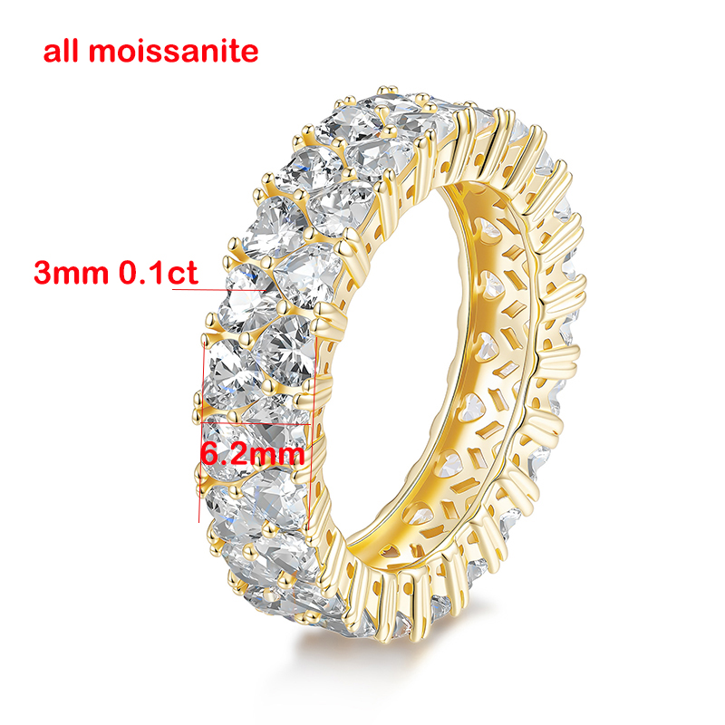 QIBAOKU 3mm 하트 모이사나이트 반지 여성용 스 - Moissanite Eternity Band Ring Stackable 리뷰 및 가격
