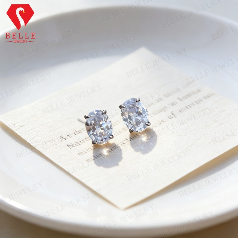 0.5/1캐럿 D 컬러 모이사나이트 귀걸이 라운드, 오 - Moissanite Stud Earrings Round Cut 1Ct 리뷰 및 가격