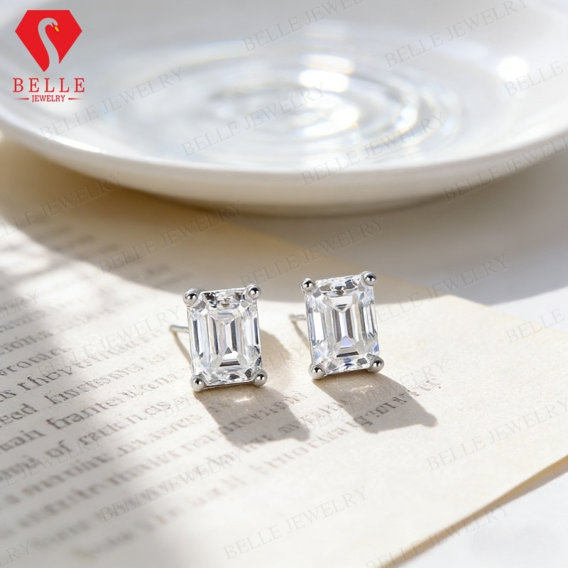 0.5/1캐럿 D 컬러 모이사나이트 귀걸이 라운드, 오 - Moissanite Stud Earrings Round Cut 1Ct 리뷰 및 가격