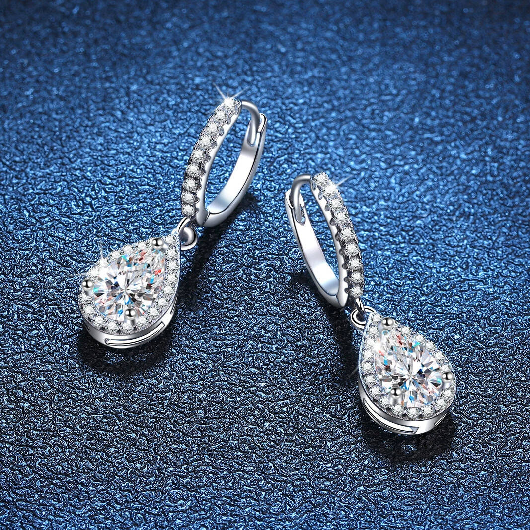 JoiasHome 1CT 배 컷 모이사나이트 귀걸이 여 - Moissanite Stud Earrings Round Cut 1Ct 리뷰 및 가격