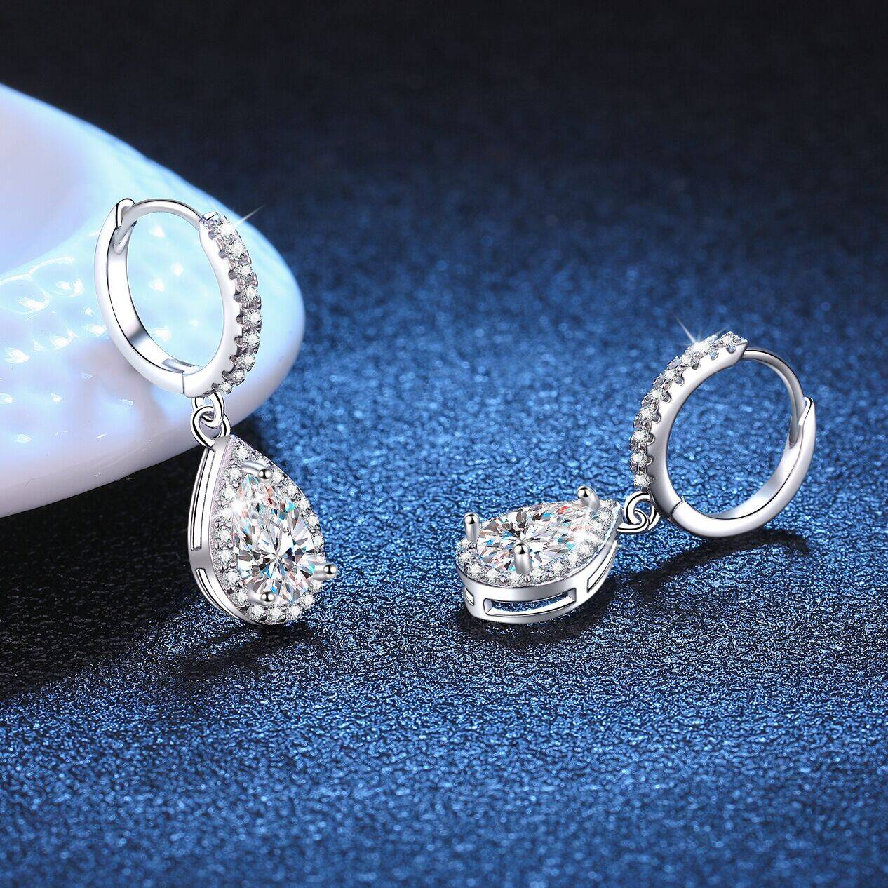 JoiasHome 1CT 배 컷 모이사나이트 귀걸이 여 - Moissanite Stud Earrings Round Cut 1Ct 리뷰 및 가격