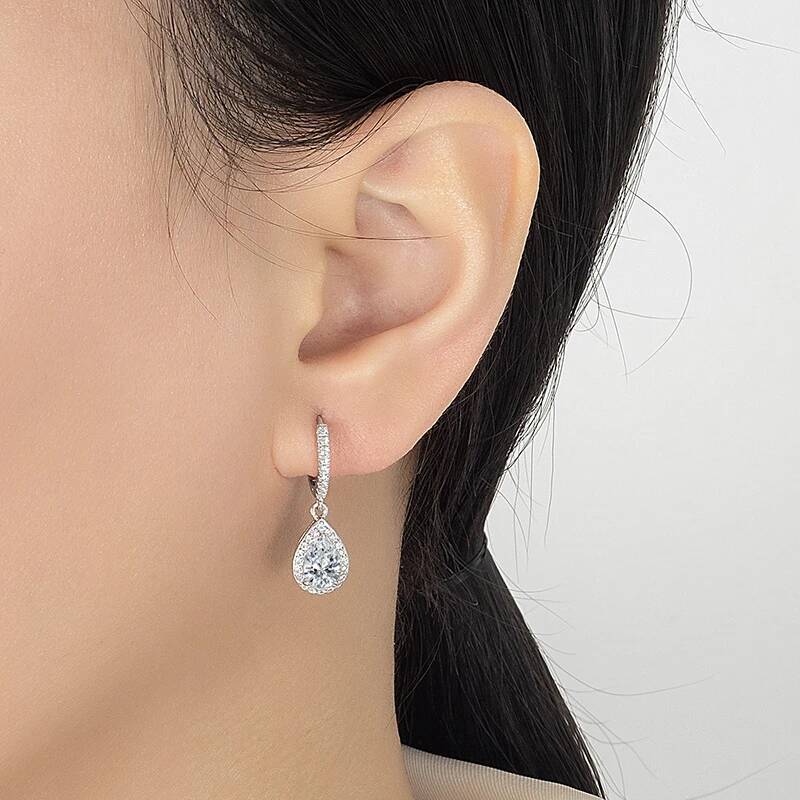 JoiasHome 1CT 배 컷 모이사나이트 귀걸이 여 - Moissanite Stud Earrings Round Cut 1Ct 리뷰 및 가격