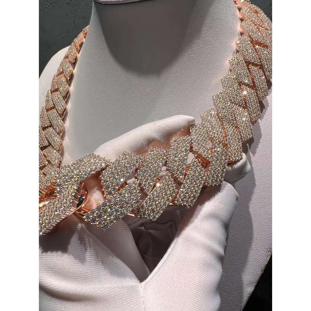 럭셔리 힙합 럭셔리 마이애미 쿠반 체인 22mm 폭 3 - Moissanite Cuban Link Chain Iced Out 리뷰 및 가격