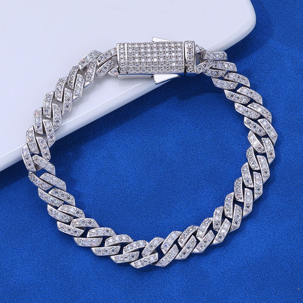 아이스블링 925 실버 모이사나이트 8mm 프롱 쿠반  - Moissanite Cuban Link Chain Iced Out 리뷰 및 가격