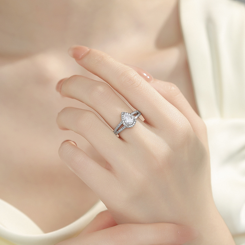 워터드롭 모이사나이트 이터니티 밴드, 배 모양 컷팅,  - Moissanite Eternity Band Ring Stackable 리뷰 및 가격