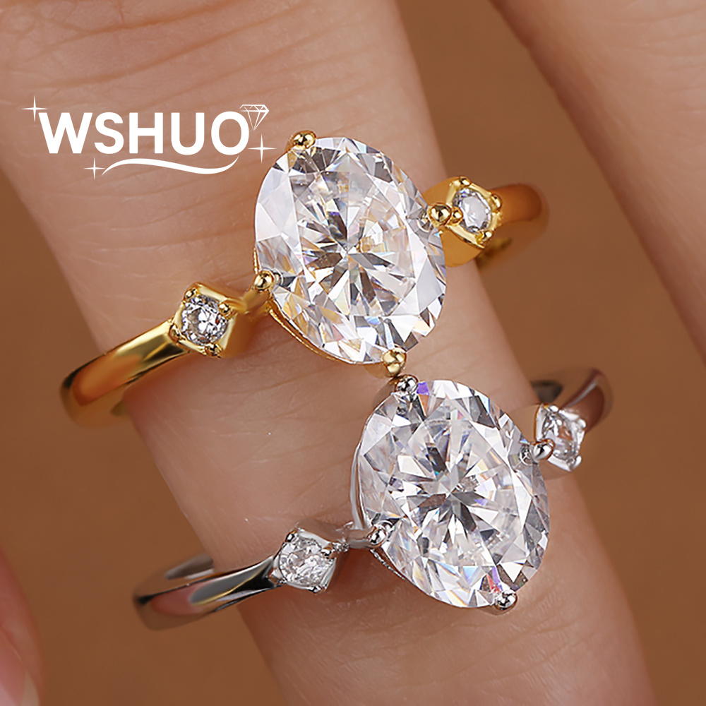 2캐럿 D/VVS1 타원형 컷 모이사나이트 약혼 반지  - Moissanite Engagement Ring 2 Carat D Vvs1 리뷰 및 가격