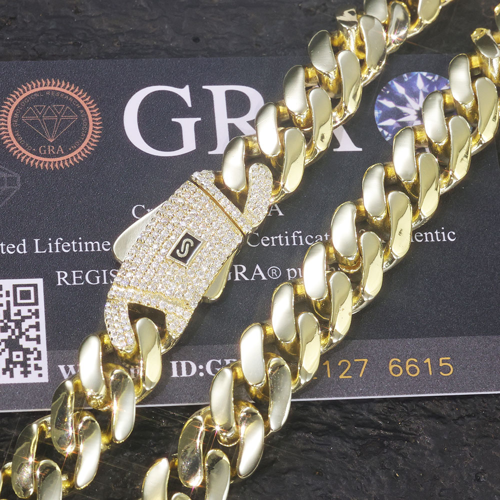 ESKEEM 새로운 925 실버 모나코 체인 아이스 V - Moissanite Cuban Link Chain Iced Out 리뷰 및 가격