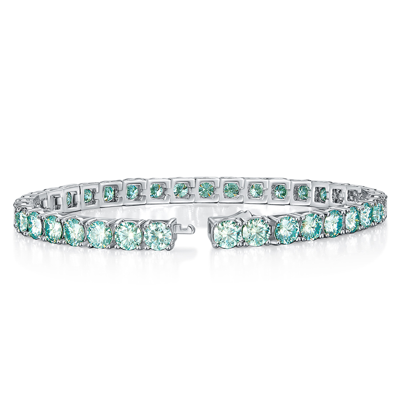 KEEP YES 4mm/5mm 블루 그린 모이사나이트  - Moissanite Tennis Bracelet 925 Sterling 리뷰 및 가격