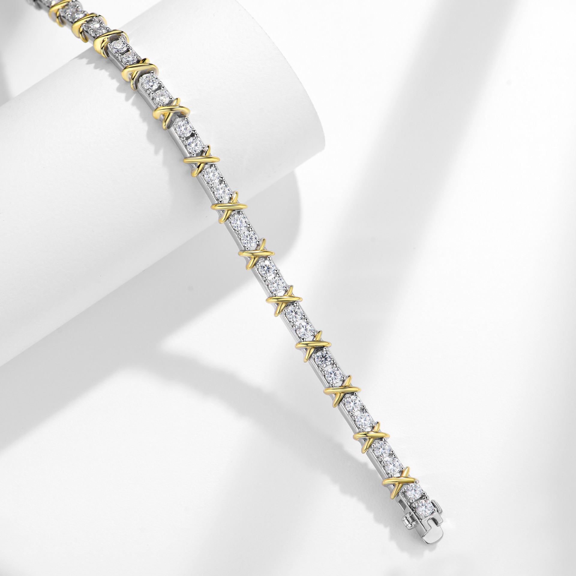 925 스털링 실버 18K 골드 도금 테니스 팔찌, 3 - Moissanite Tennis Bracelet 925 Sterling 리뷰 및 가격