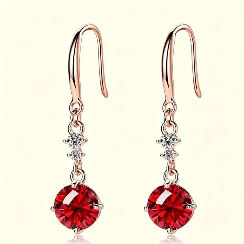 1캐럿 925 스털링 실버 드롭 귀걸이, 라운드 컷 모 - Moissanite Stud Earrings Round Cut 1Ct 리뷰 및 가격
