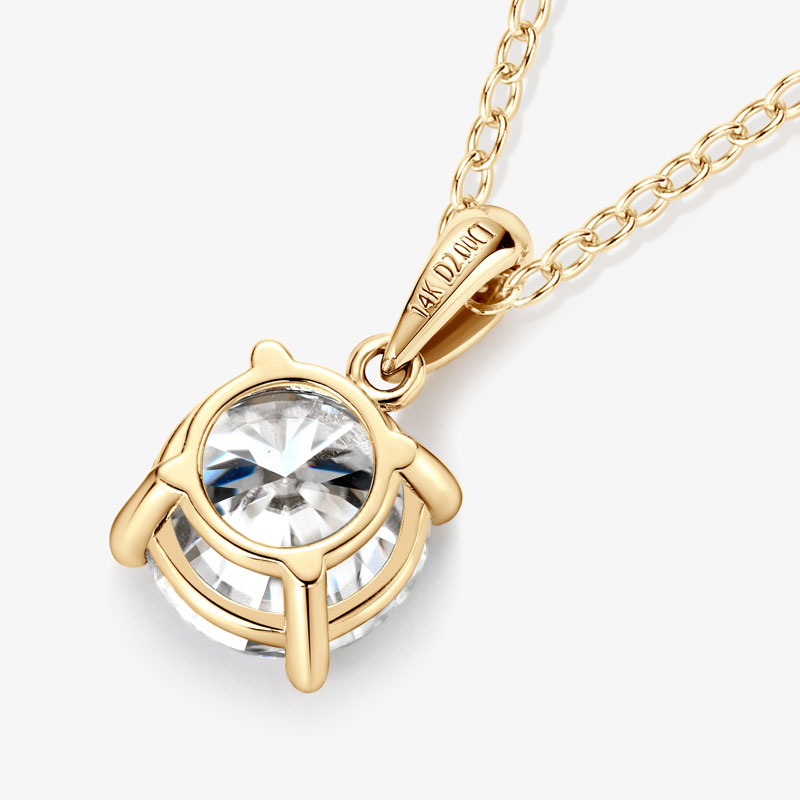 IOGOU 14K 솔리드 골드 목걸이 여성을위한 8mm - Moissanite Pendant Necklace Solitaire 리뷰 및 가격