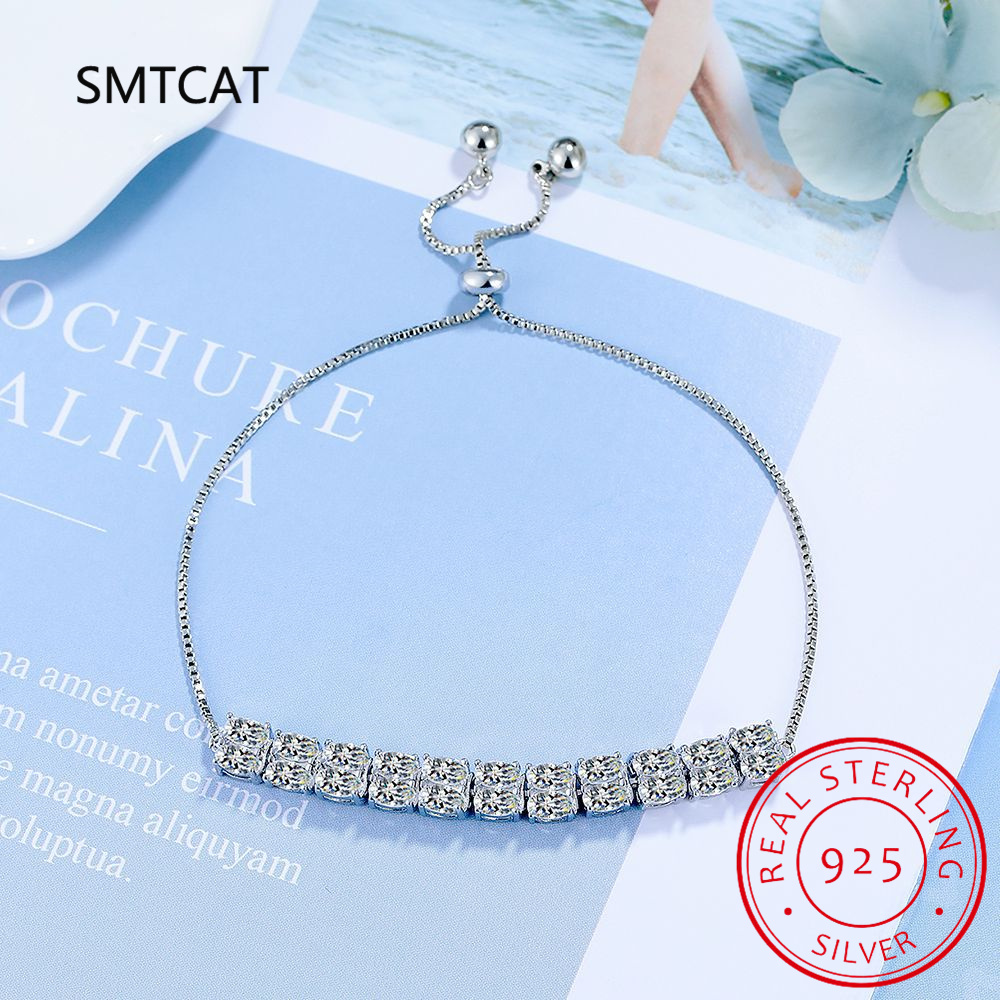여성용 조정 가능한 다이아몬드 팔찌, 모이사나이트 테니 - Moissanite Tennis Bracelet 925 Sterling 리뷰 및 가격
