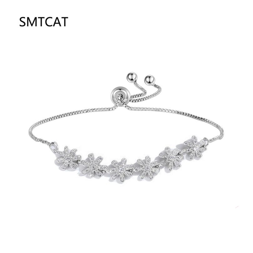 여성을 위한 꽃 디자인 모이사나이트 참 팔찌 925 스 - Moissanite Tennis Bracelet 925 Sterling 리뷰 및 가격