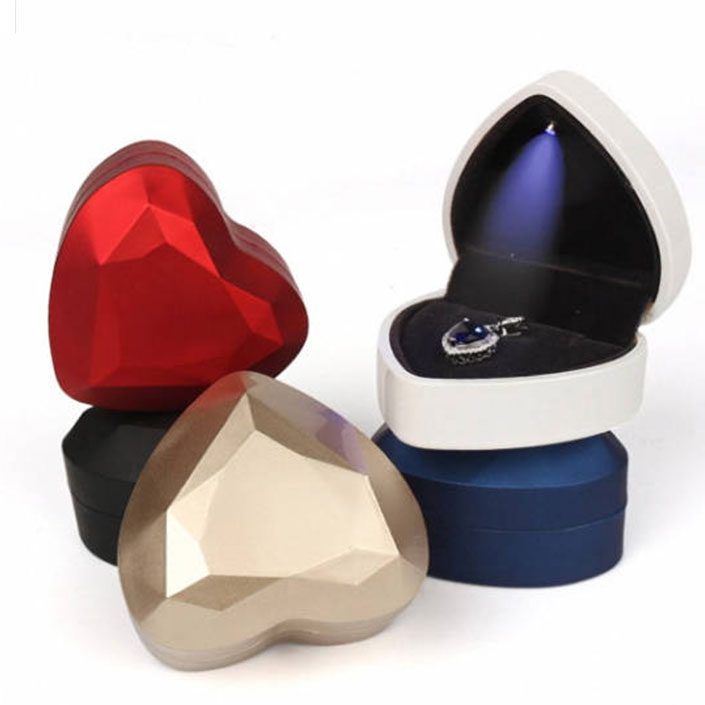 하트 모양 LED 조명 주얼리 보관함, 고급 벨벳 소재 - Velvet Ring Box Led Light Proposal 리뷰 및 가격