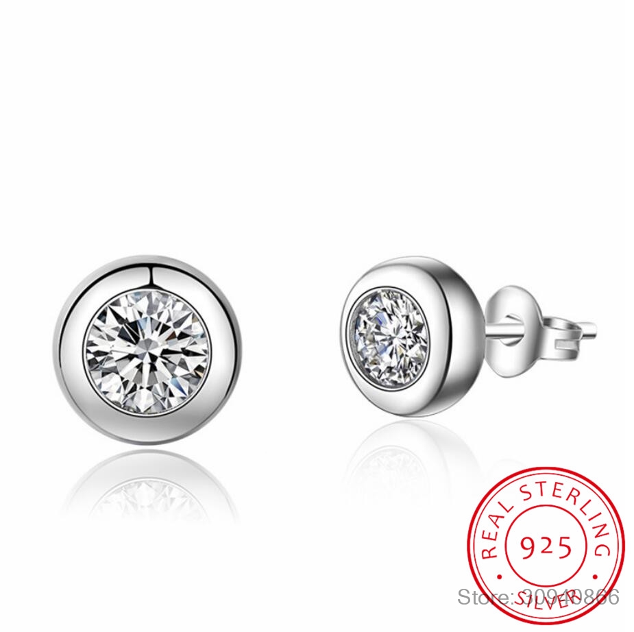 여성을 위한 1캐럿 모이사나이트 스터드 귀걸이, 베젤  - Moissanite Stud Earrings Round Cut 1Ct 리뷰 및 가격
