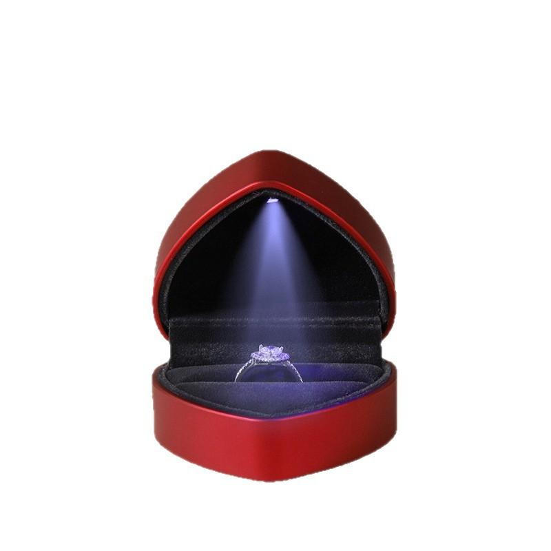 LED 조명이 있는 고급 벨벳 반지/목걸이/펜던트 선물 - Velvet Ring Box Led Light Proposal 리뷰 및 가격