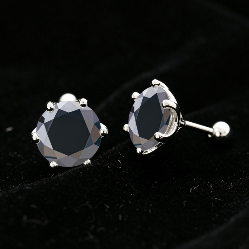 BR 미니멀리즘 스타일의 1캐럿 모이사나이트 스터드 귀 - Moissanite Stud Earrings Round Cut 1Ct 리뷰 및 가격