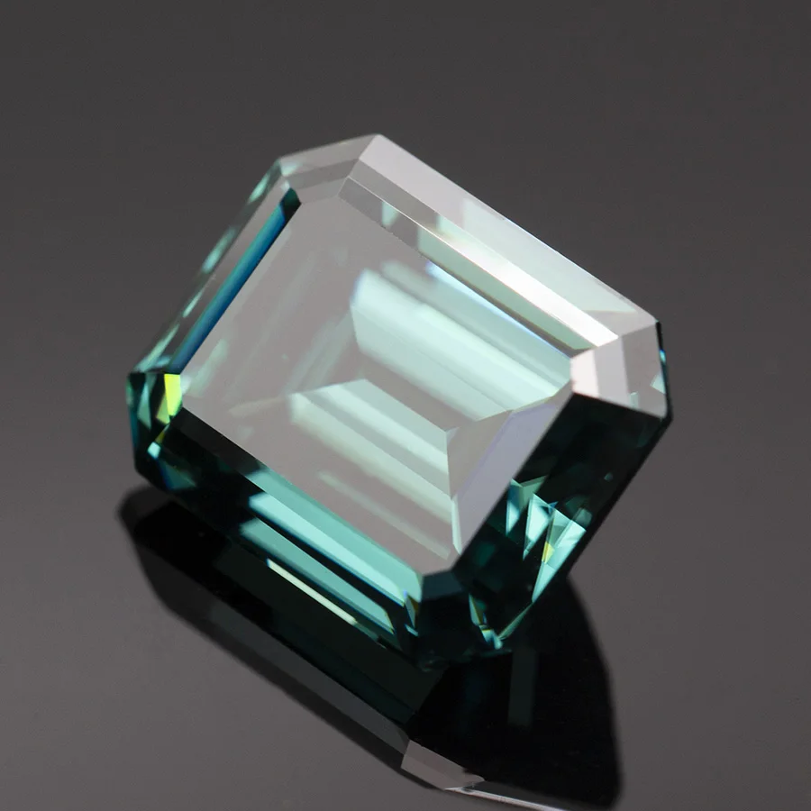 변색 없는 에메랄드 그린 모이사나이트 스톤 에메랄드 컷 - Gra Certificate Loose Moissanite Stone 리뷰 및 가격