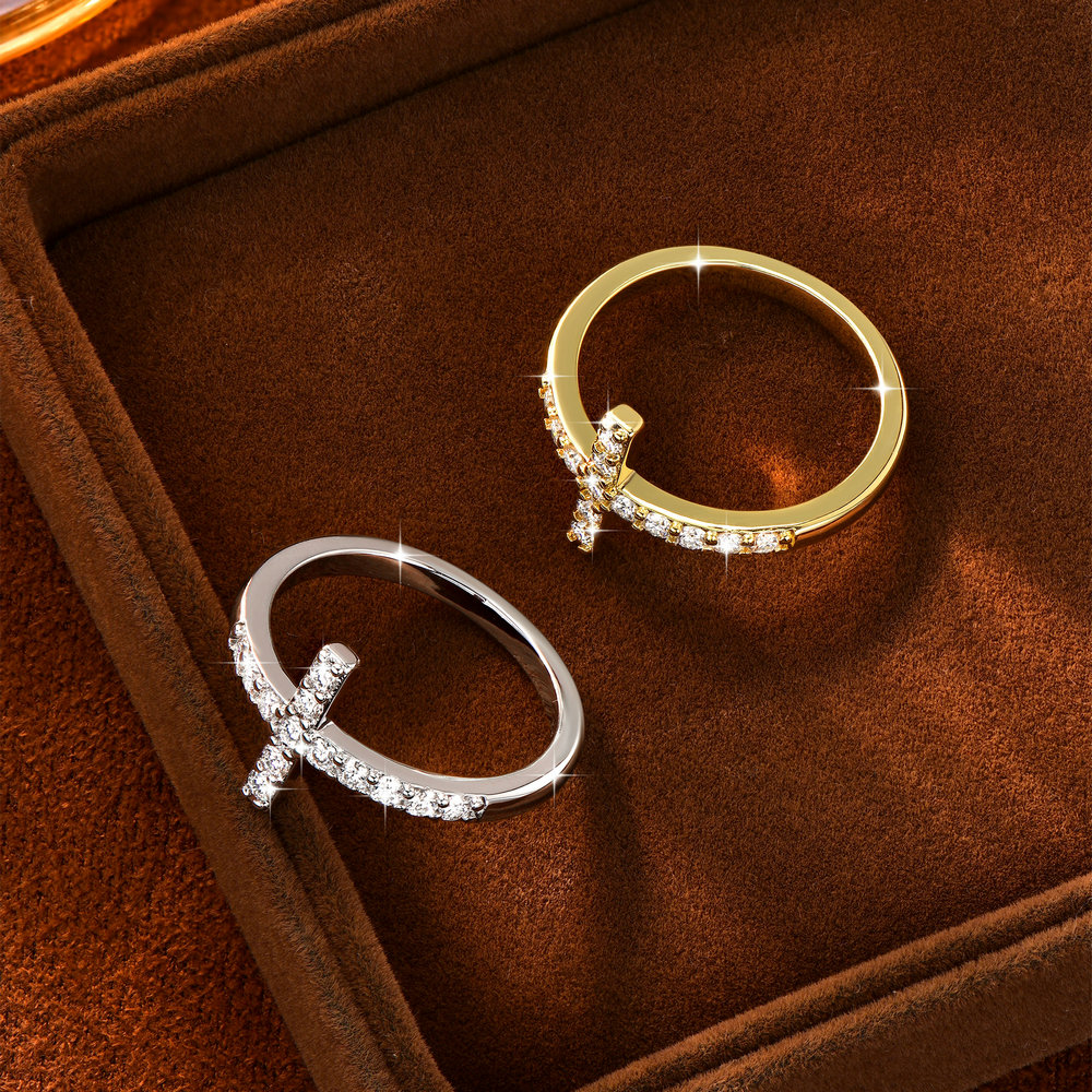Lnngy 0.025캐럿 둥근 모양의 모이사나이트 다이 - Lab Grown Diamond Ring 14K Gold 리뷰 및 가격