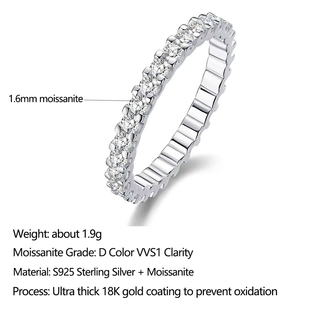 LinkerLove 모이사나이트 풀 이터니티 웨딩 밴드 - Moissanite Eternity Band Ring Stackable 리뷰 및 가격