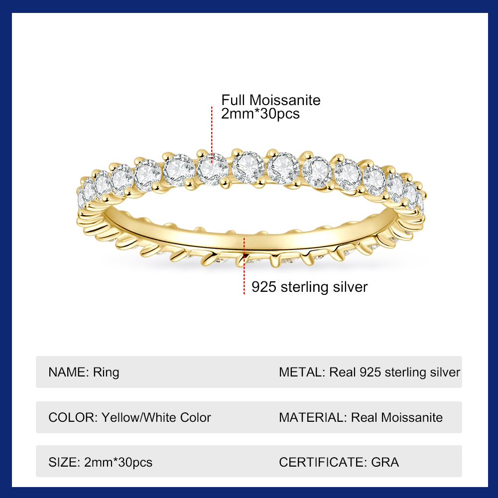 스위트레인 2mm 모이사나이트 반지 여성용 랩 다이아몬 - Moissanite Eternity Band Ring Stackable 리뷰 및 가격
