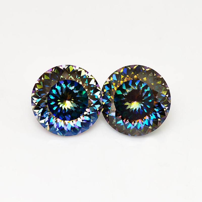 새로운 레인보우 컬러 라운드 100면 컷 5.0mm-9 - Gra Certificate Loose Moissanite Stone 리뷰 및 가격