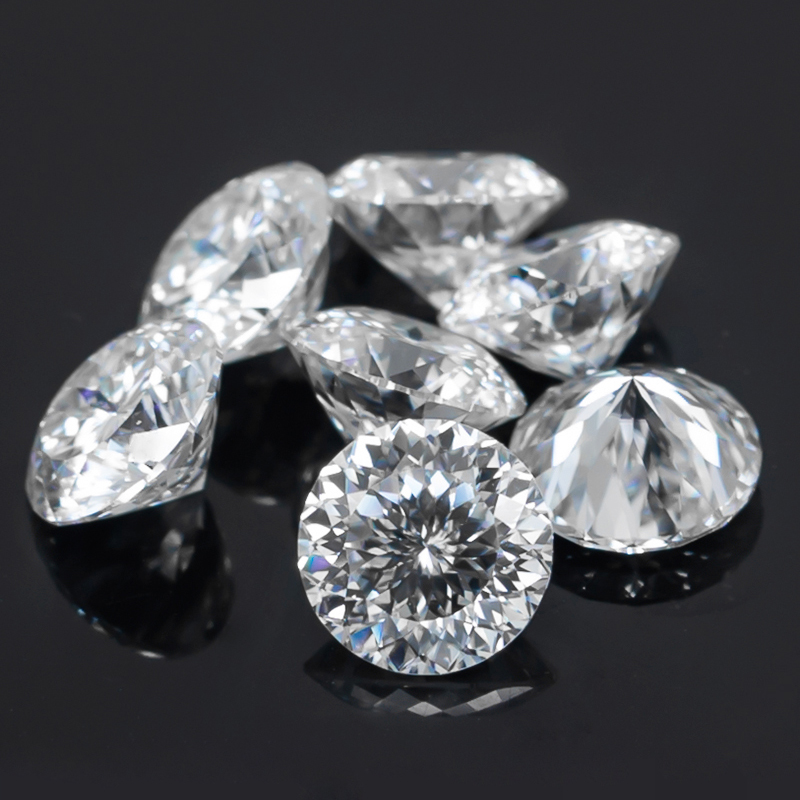 100개의 컷팅된 다이아몬드 모양의 컬러 라운드 모이사 - Gra Certificate Loose Moissanite Stone 리뷰 및 가격