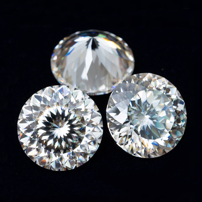 100개의 컷팅된 다이아몬드 모양의 컬러 라운드 모이사 - Gra Certificate Loose Moissanite Stone 리뷰 및 가격