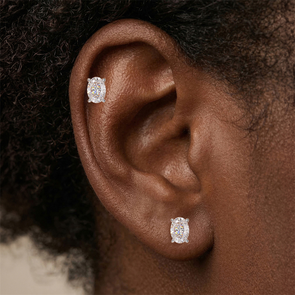 KOJ 1개, S925 실버, 마퀴즈 컷 1캐럿 모이사 - Moissanite Stud Earrings Round Cut 1Ct 리뷰 및 가격