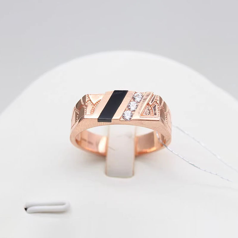 585 퍼플 골드 불규칙 상감 다이아몬드 블랙 마노 남 - Lab Grown Diamond Ring 14K Gold 리뷰 및 가격